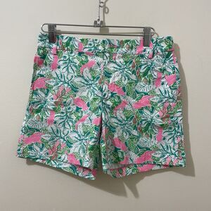 Lilly Pulitzer 5" Gretchen High-Rise Short Botanical Green Just Wing Size 0 NWOT